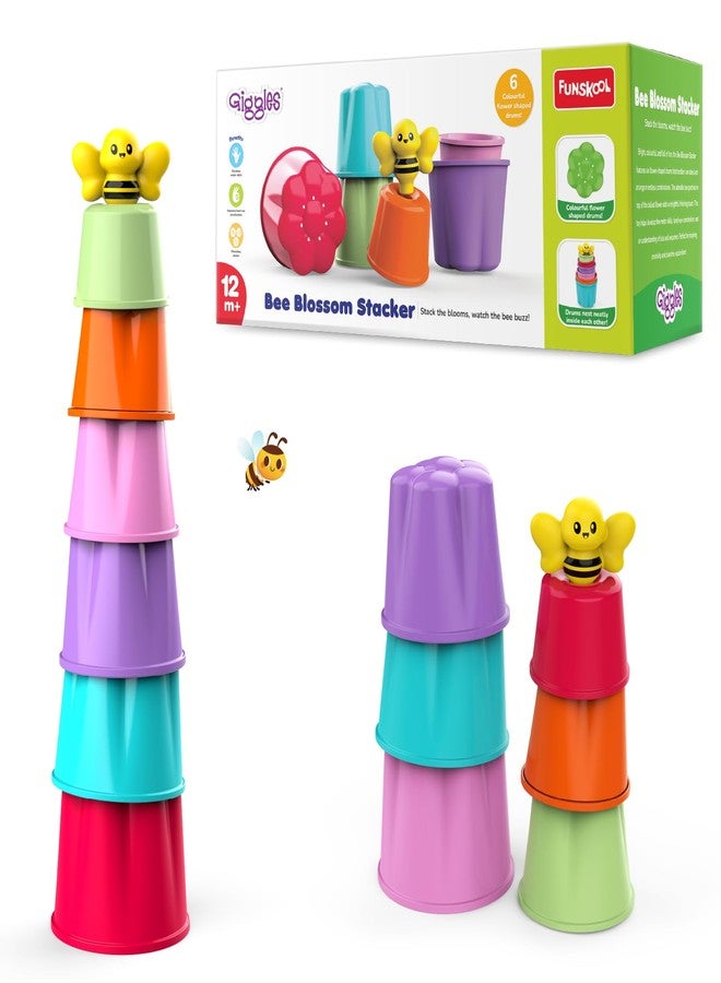 Giggles Funskool Bee Blossom Stacker, Fun & Development Toy for Babies, Educational Brain Activity Toys, Perfect for Early Learning, Multicolor Stacking Gift Set for Kids, Age 12+ Months - Image 1